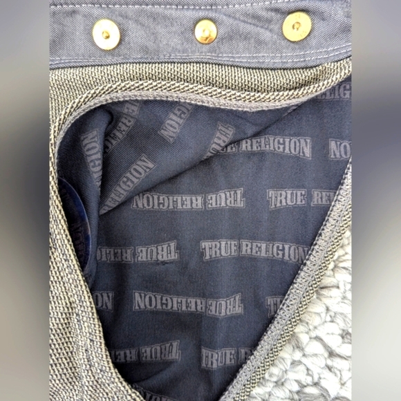 True Religion Women's Gray & Metallic Bikini Bottom w/ Gold Accents - Picture 6 of 16